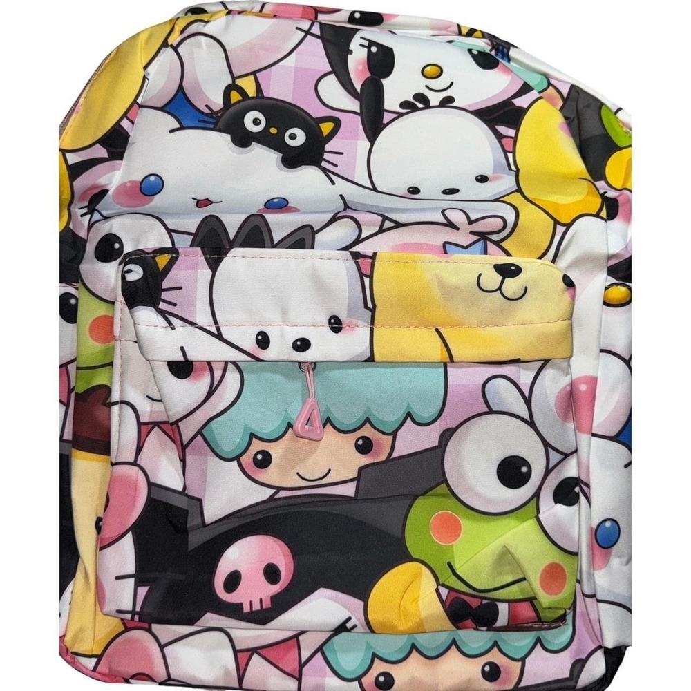 Sanrio Backpack 3 pcSet Multi color Kawaii Character Print New